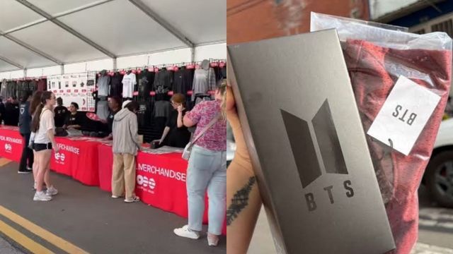 Los fanáticos pueden comprar en el puesto exterior sin necesidad de tener entrada para los recitales.