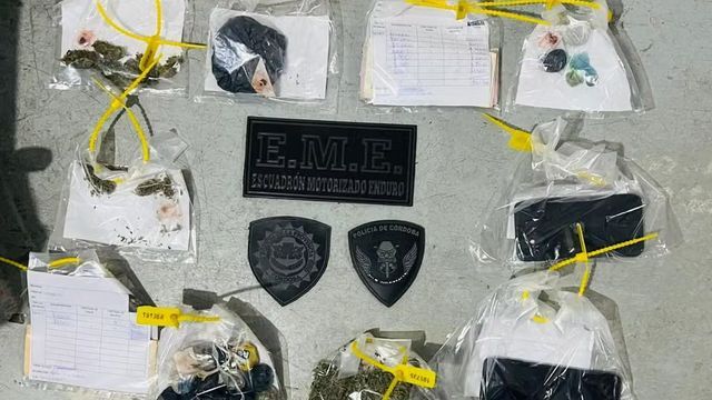 Efectivos del Escuadrón Motorizado incautaron 70 gramos de marihuana.