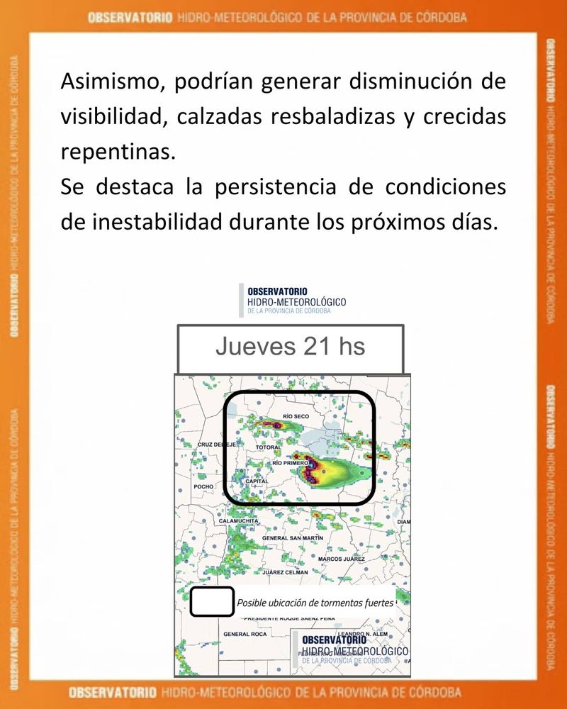 El informe del OHMC con las precipitaciones para Córdoba.