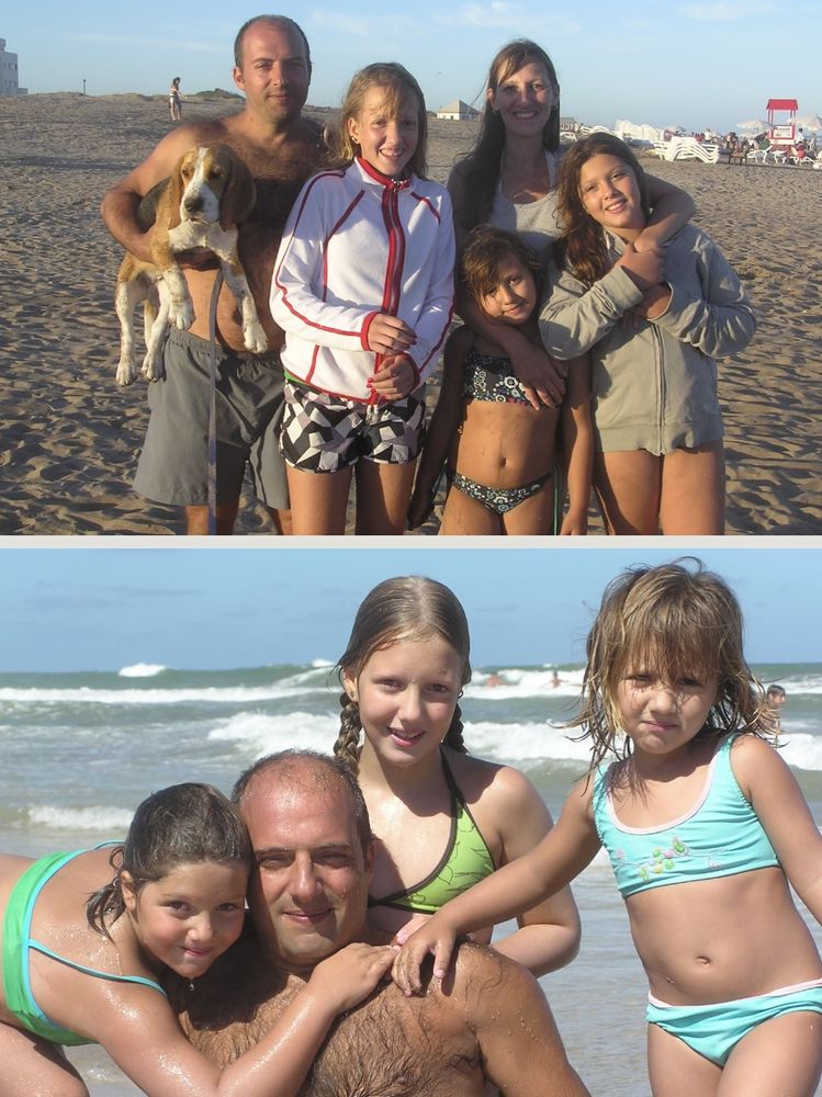 La carta de la hija mayor de Confessore junto a su familia.