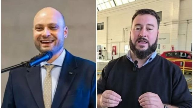 Nicolás Paulin, presidente del Colegio de Arquitectos e Inti Manuel Smith, del Colegio de Ingenieros Especialistas.