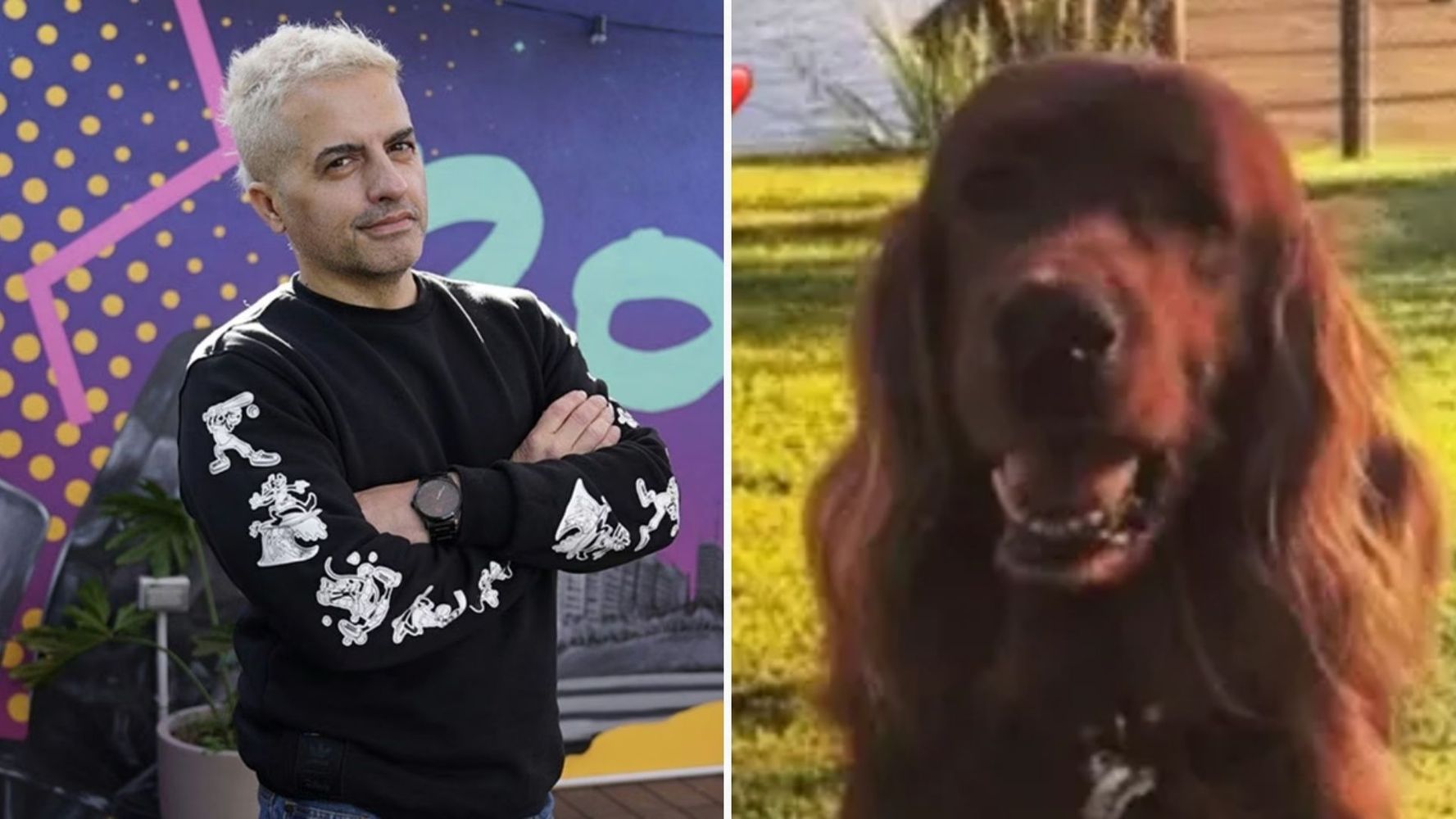 Ángel de Brito recordó a Chester, su perro.