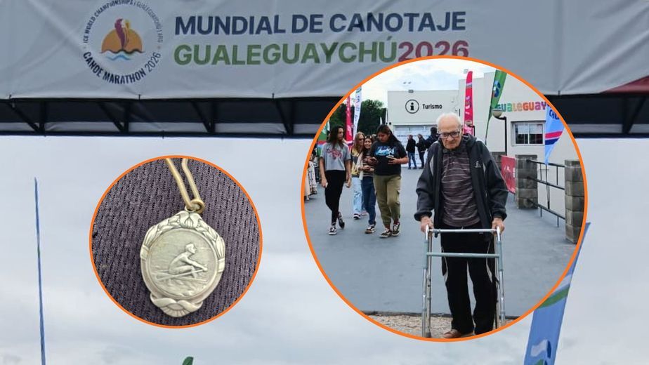 Compitió en los años 40, tiene 99 años y regresó al río del Mundial de Canotaje con sus medallas de juventud