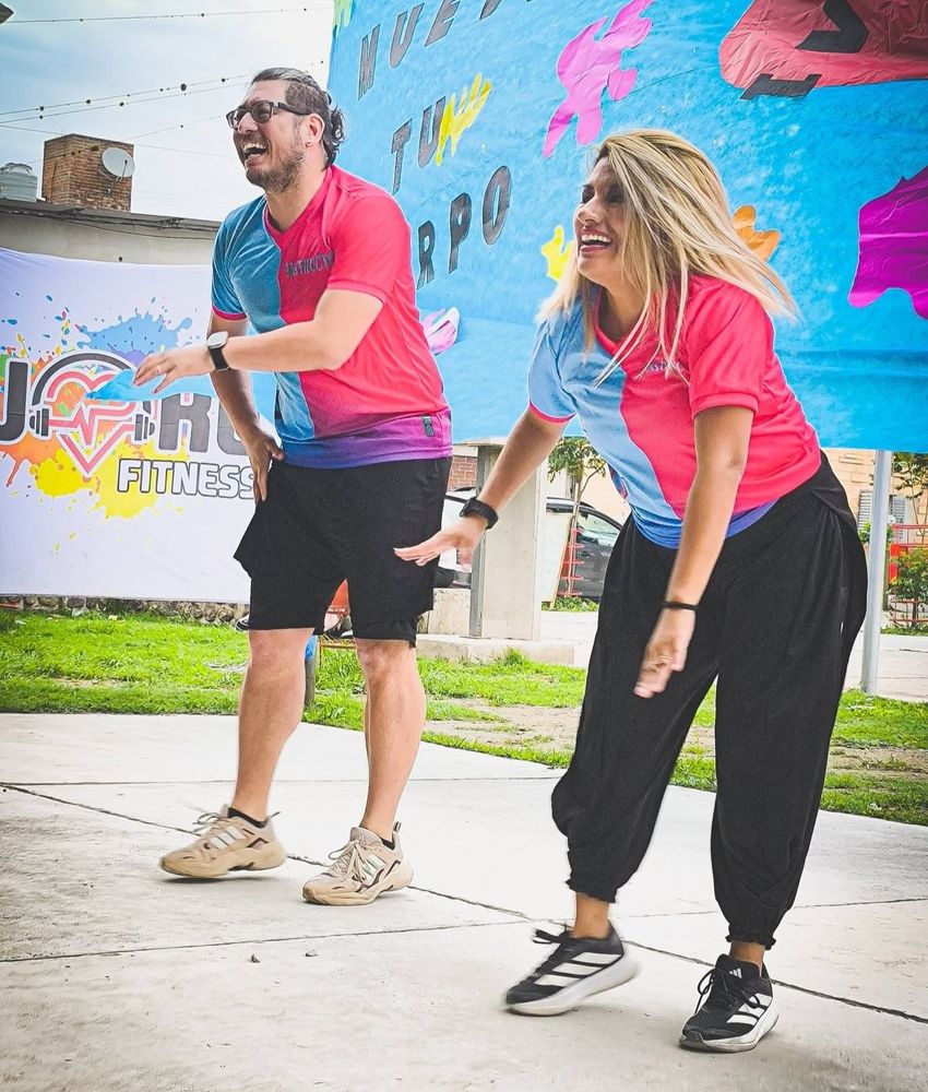 Juan Manuel Sánchez y Roxana Alvarez Prado, los instructores que lideran Cuore Fitness y serán anfitriones este sábado en la visita a Jujuy de la mexicana Natalie Barrera.
