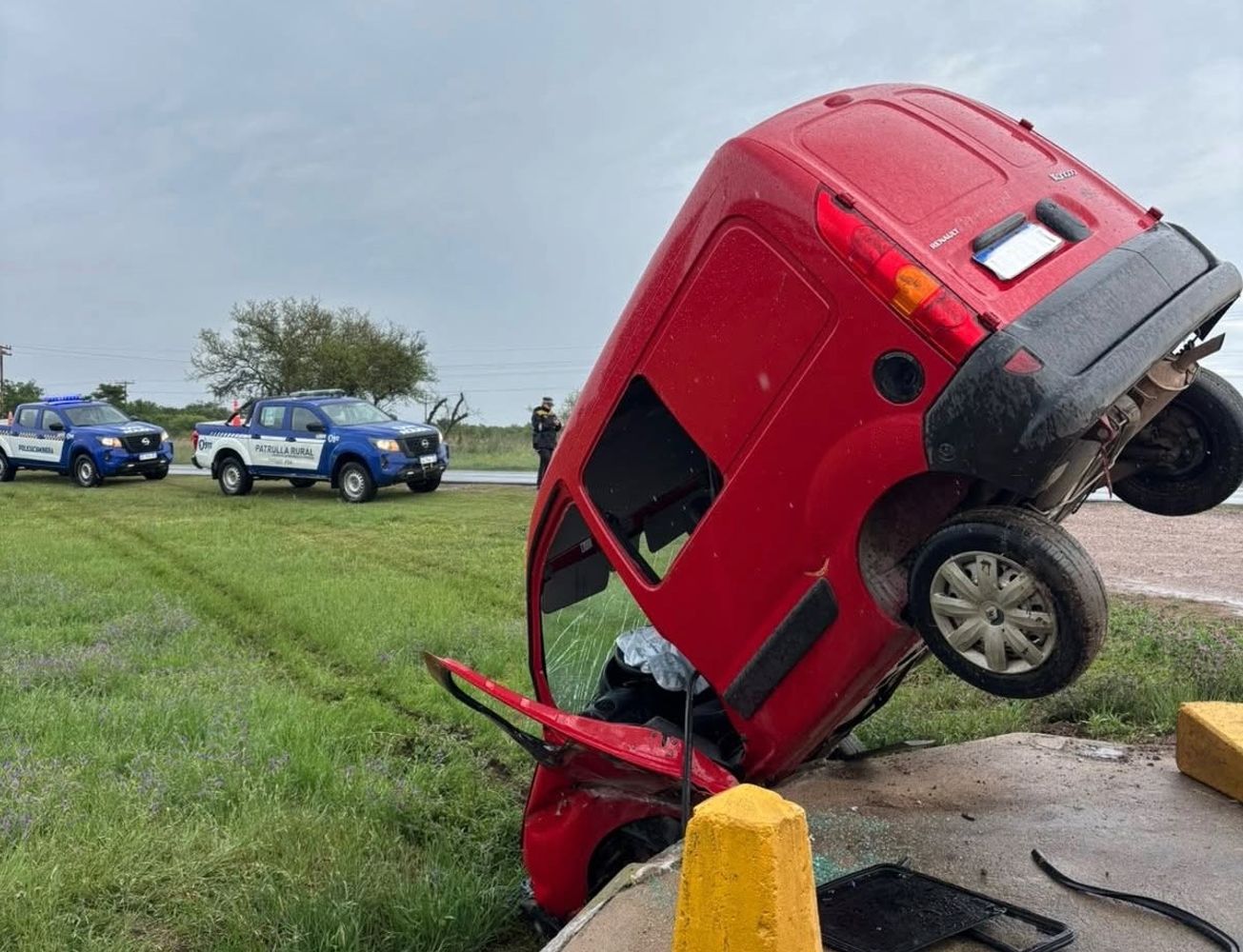 Despistó sobre ruta 19