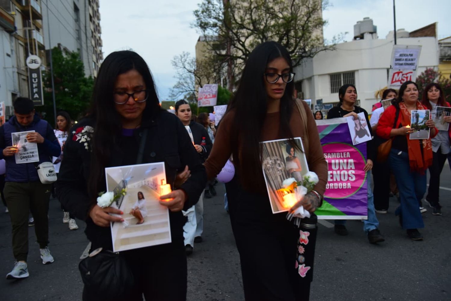 Movilización por el femicidio de Daniela Villalba en Córdoba.