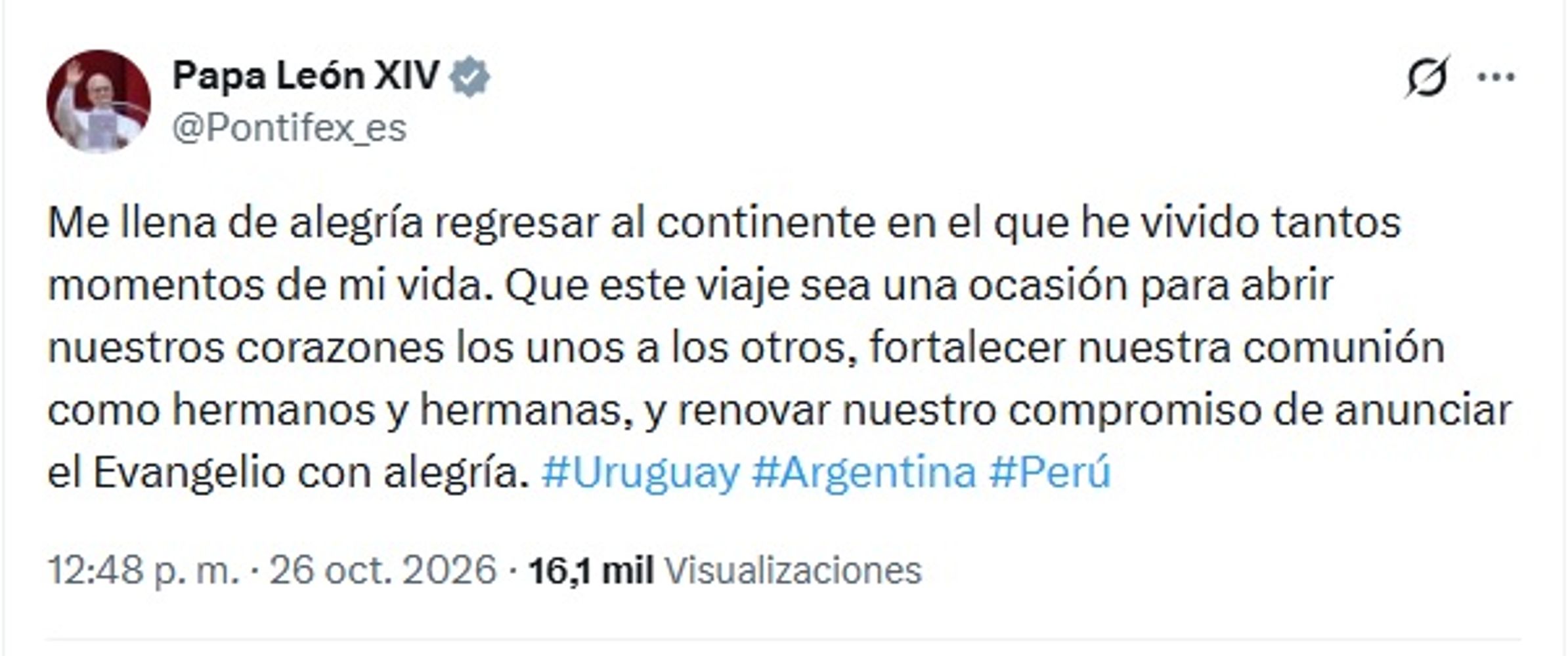 La confirmación del Papa León XIV