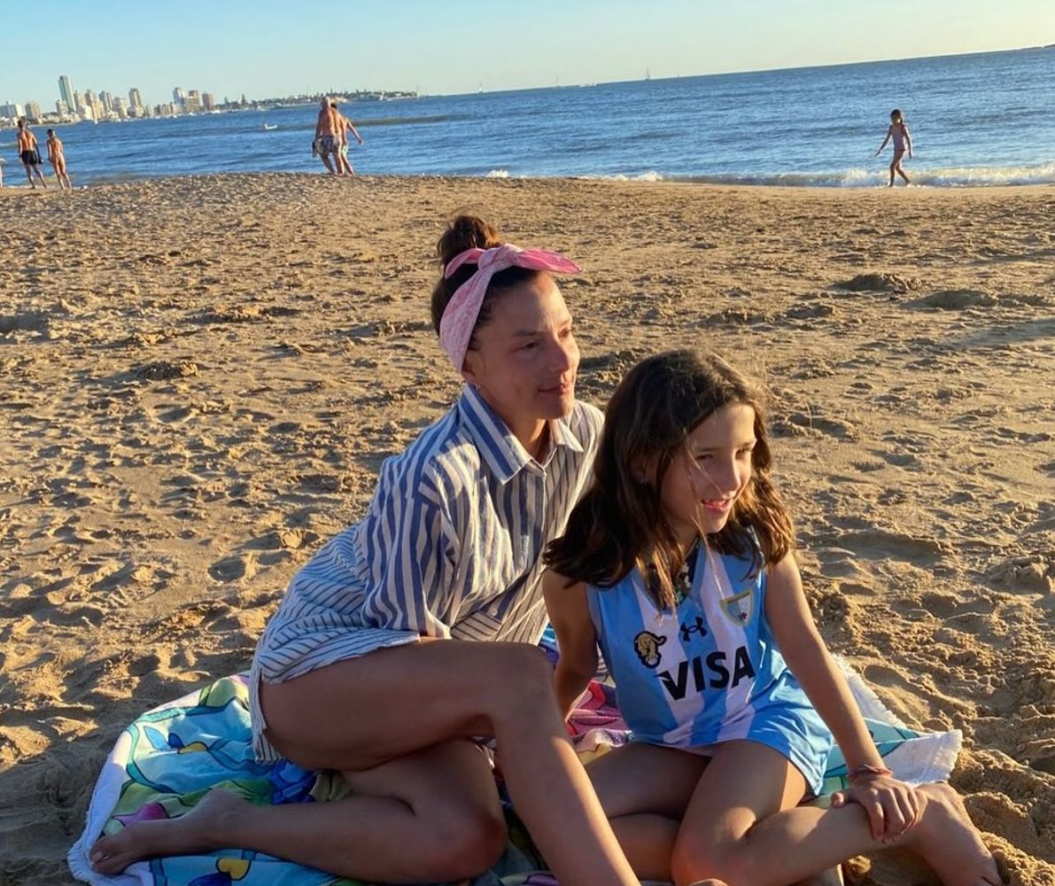 Manuela Pal con su hija, Amparo.