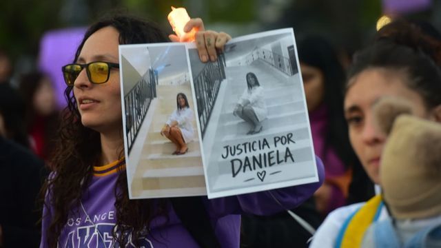 Movilización por el femicidio de Daniela Villalba en Córdoba.