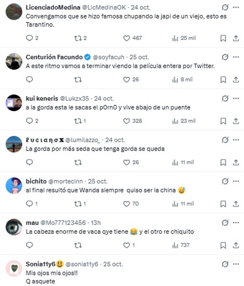 Opiniones sobre la escena íntima que protagonizó Wanda Nara en su nueva película.