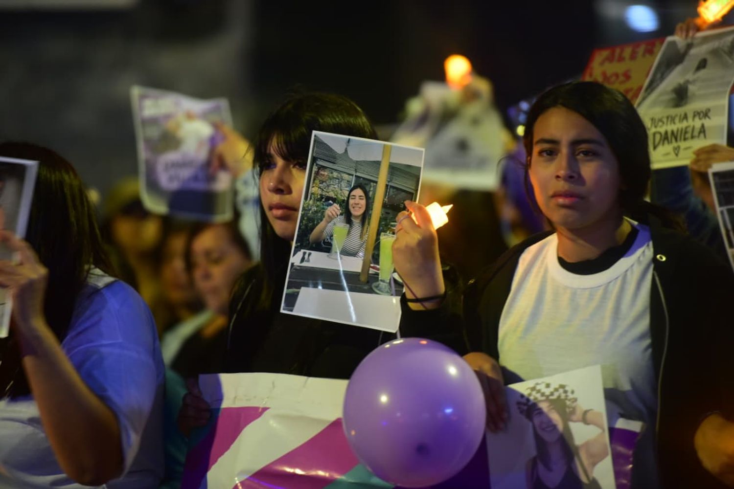 Movilización por el femicidio de Daniela Villalba en Córdoba.