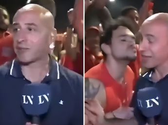 El momento viral que vivió el periodista Esteban Trebucq durante la cobertura de las elecciones en Brasil