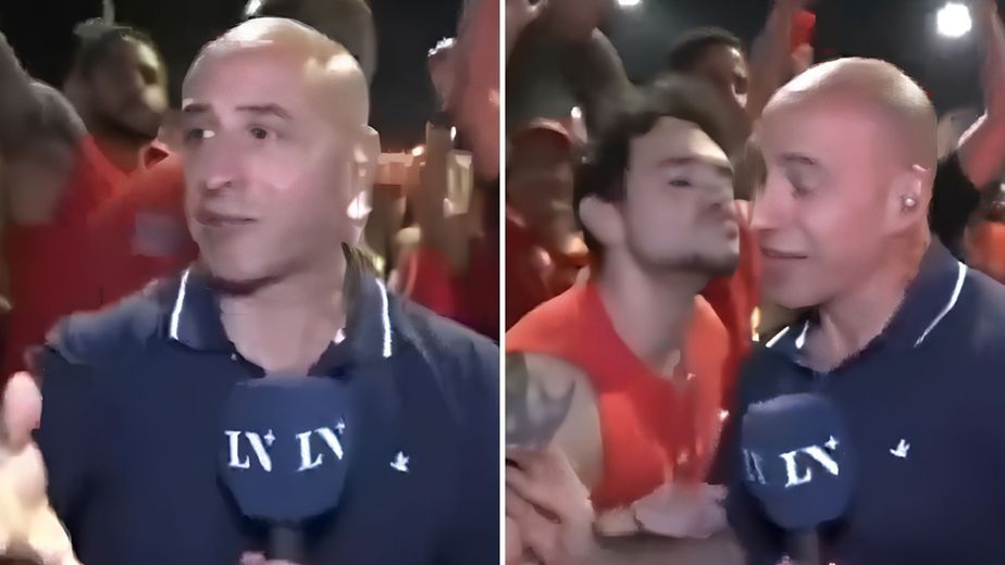 El momento viral que vivió el periodista Esteban Trebucq durante la cobertura de las elecciones en Brasil