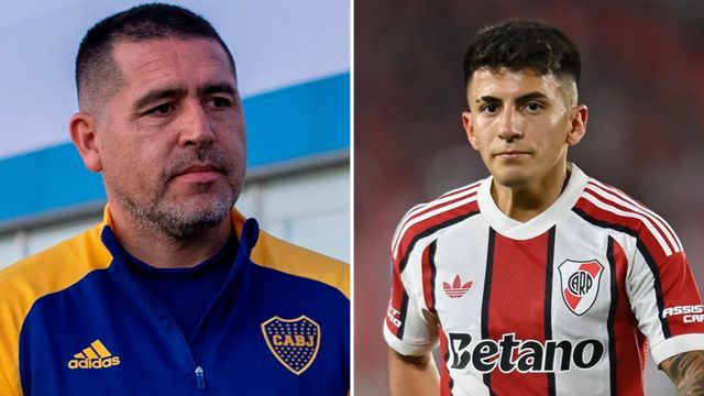Juan Román Riquelme y Thiago Almada.