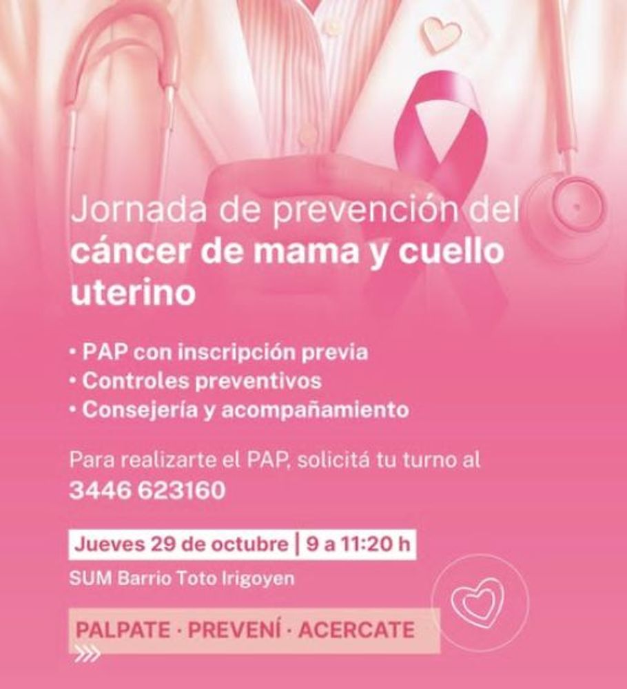 La detección temprana del cáncer de mama y cuello uterino vuelve a poner en primer plano el cuidado de la salud
