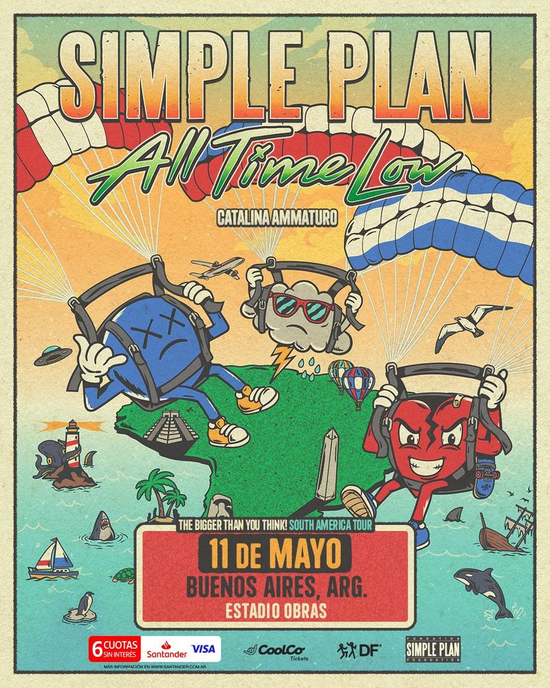 Simple Plan y All Time Low en Argentina 2027: cuándo comienza la venta de entradas y dónde comprarlas