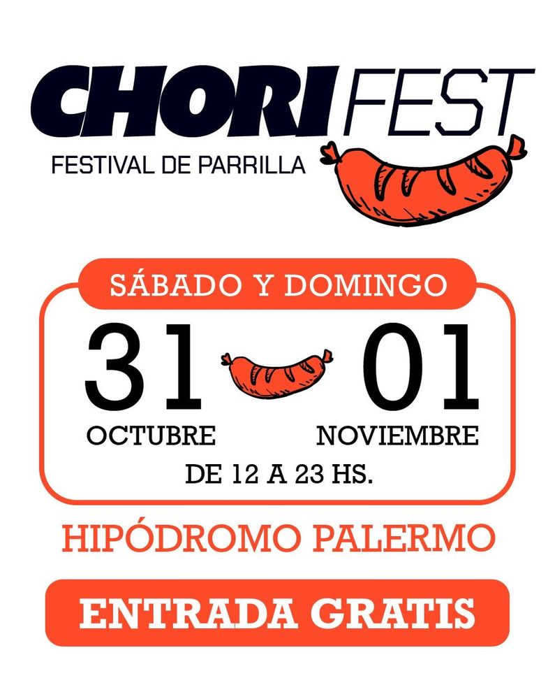 Llega Chori Fest a Palermo con entrada gratis: cuándo será y qué se podrá comer