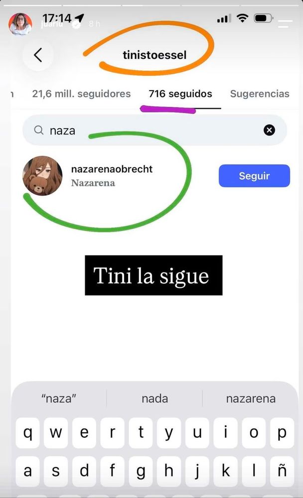 La actitud de la cuñada de Tini Stoessel en redes sociales