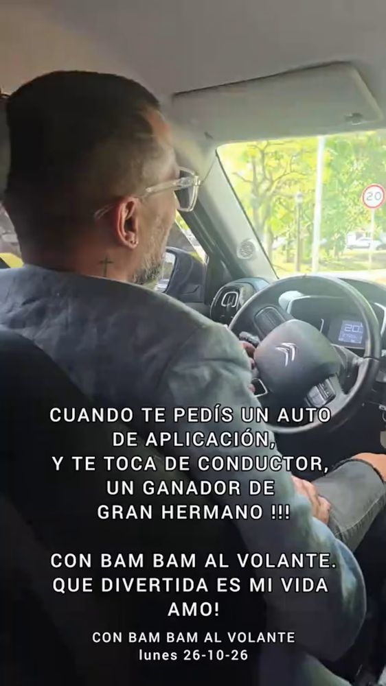 Ex Gran Hermano que es chofer de aplicación
