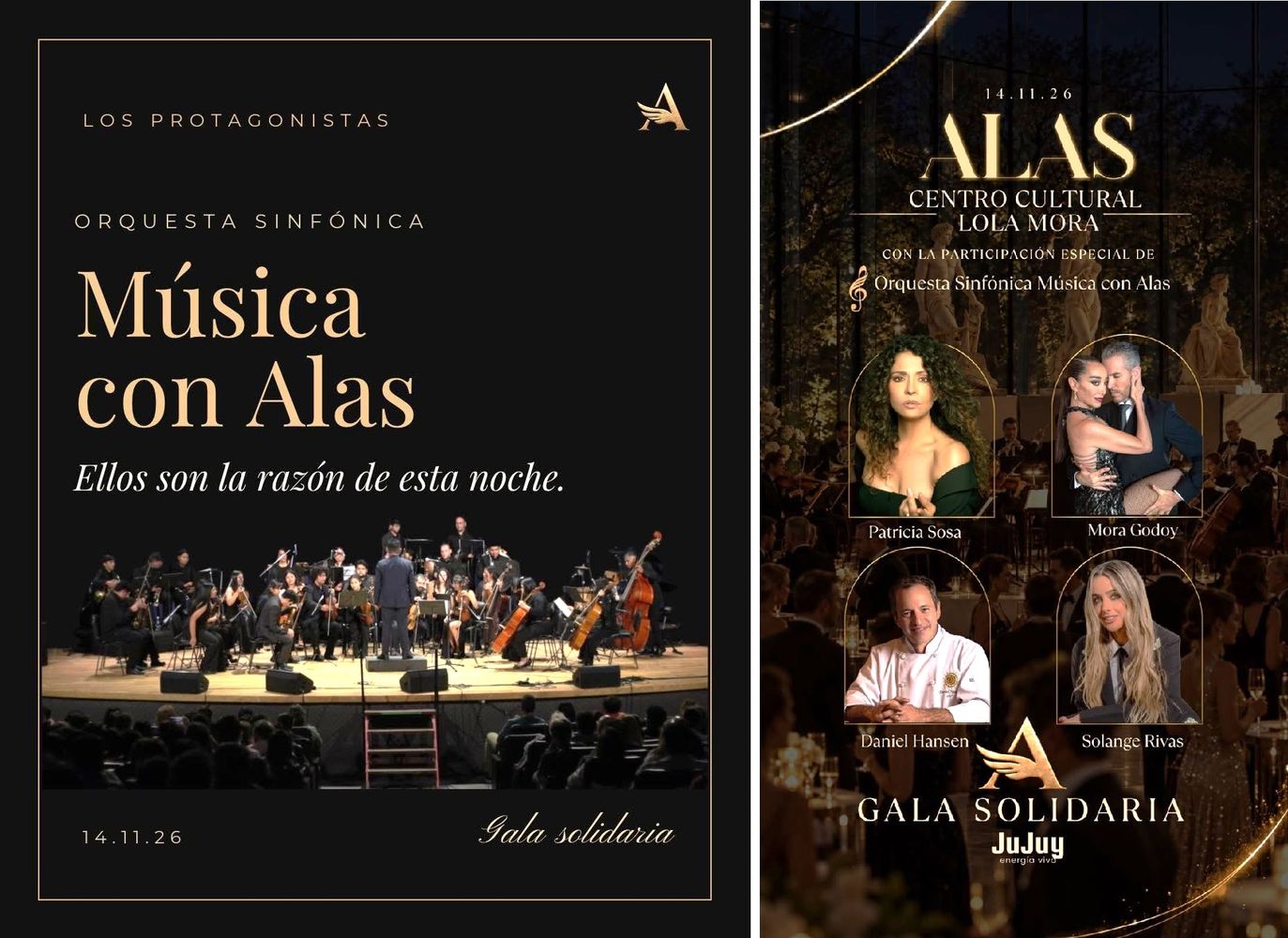 Con la conducción de la jujeña Sol Rivas, la gala solidaria “Alas 26” se realizará en el Centro Cultural Lola Mora, con la participación de las artistas Patricia Sosa y Mora Godoy, y el chef Daniel Hansen.