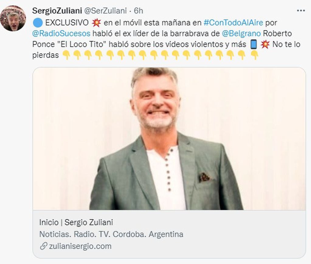 El Loco Tito habló en el programa de Sergio Zulini y remarcó que "no hay internas".