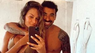 Ezequiel Lavezzi y Natalia Borges