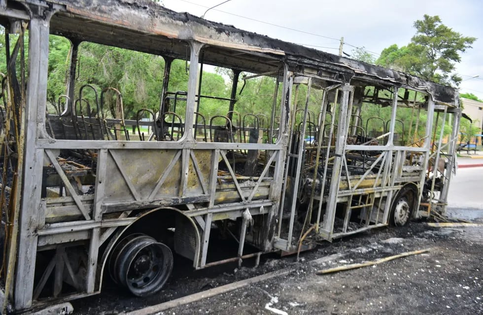 El colectivo de Ersa que se incendió en Ciudad Universitaria el 6 de enero.