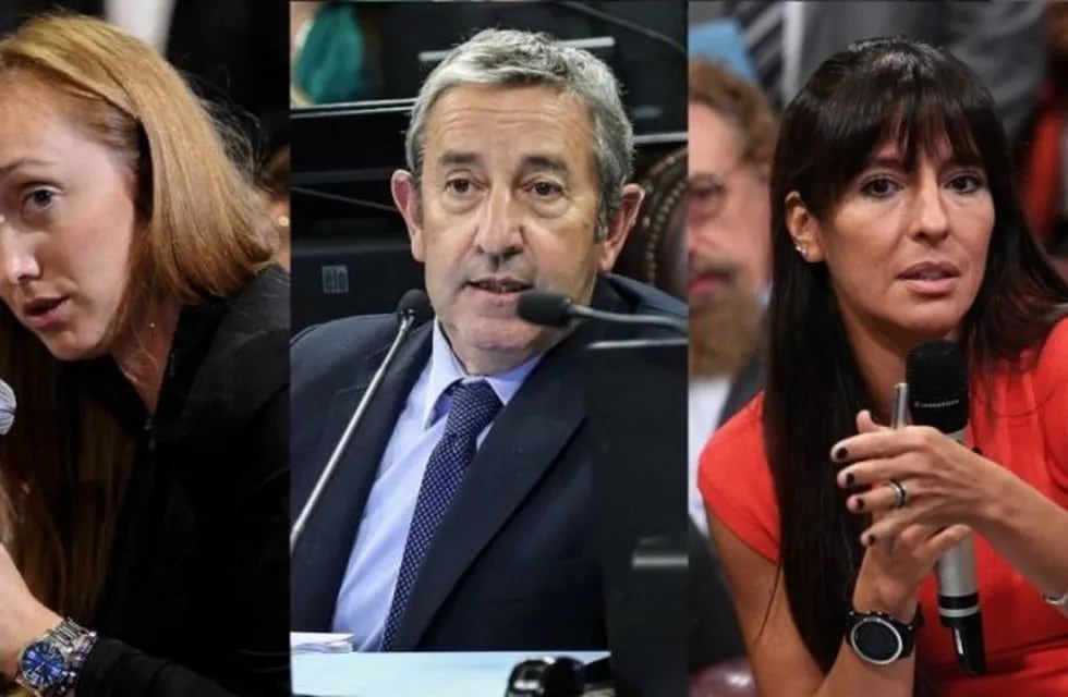 Senadores por Mendoza: Anabel Fernández Sagasti, Julio Cobos y Pamela Verasay.