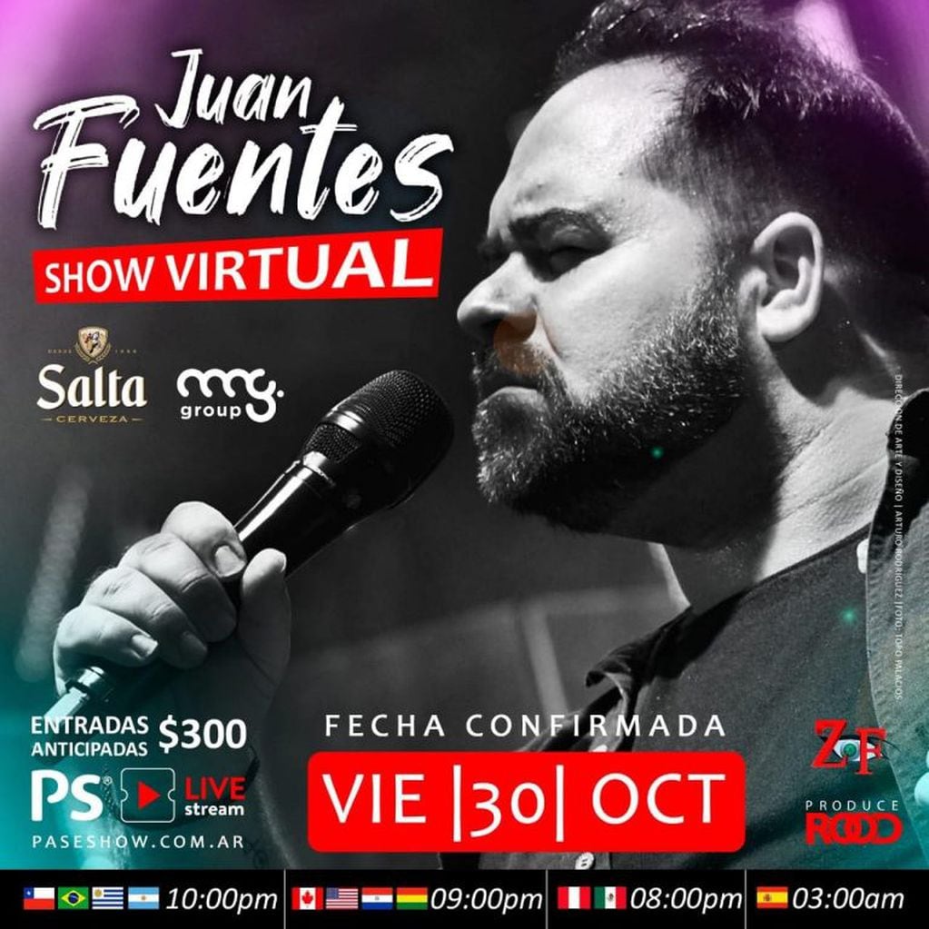 Juan Fuentes confirmó la fecha de su show virtual reprogramado (Facebook Juan Fuentes)