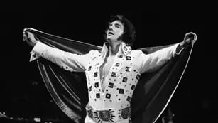 Elvis Presley en el Madison Square Garden en 1972 (AP)