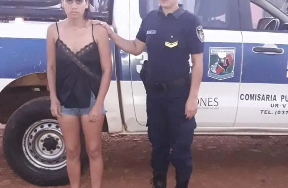 Joven encontrada en Puerto Libertad. Se había ido de su casa en Iguazú. (Policía de Misiones)
