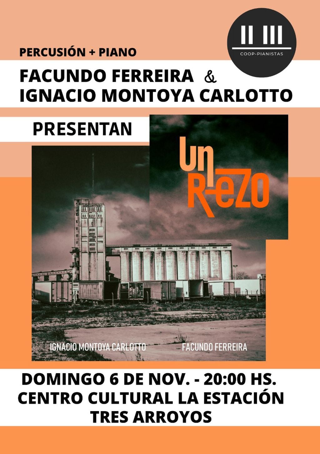 Concierto de Montoya Carlotto y Facundo Ferreira en el Centro Cultural La Estación de Tres Arroyos