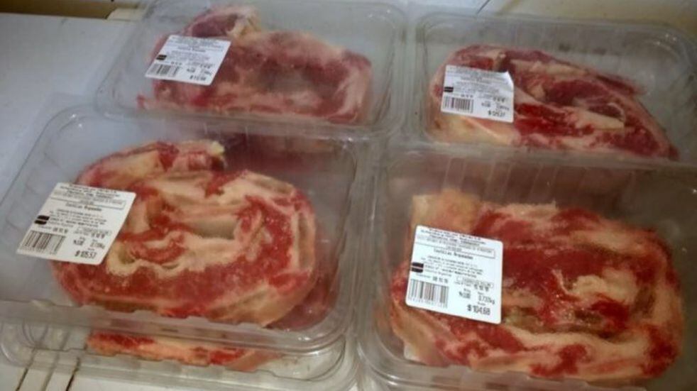 Carne decomisada en San Luis.