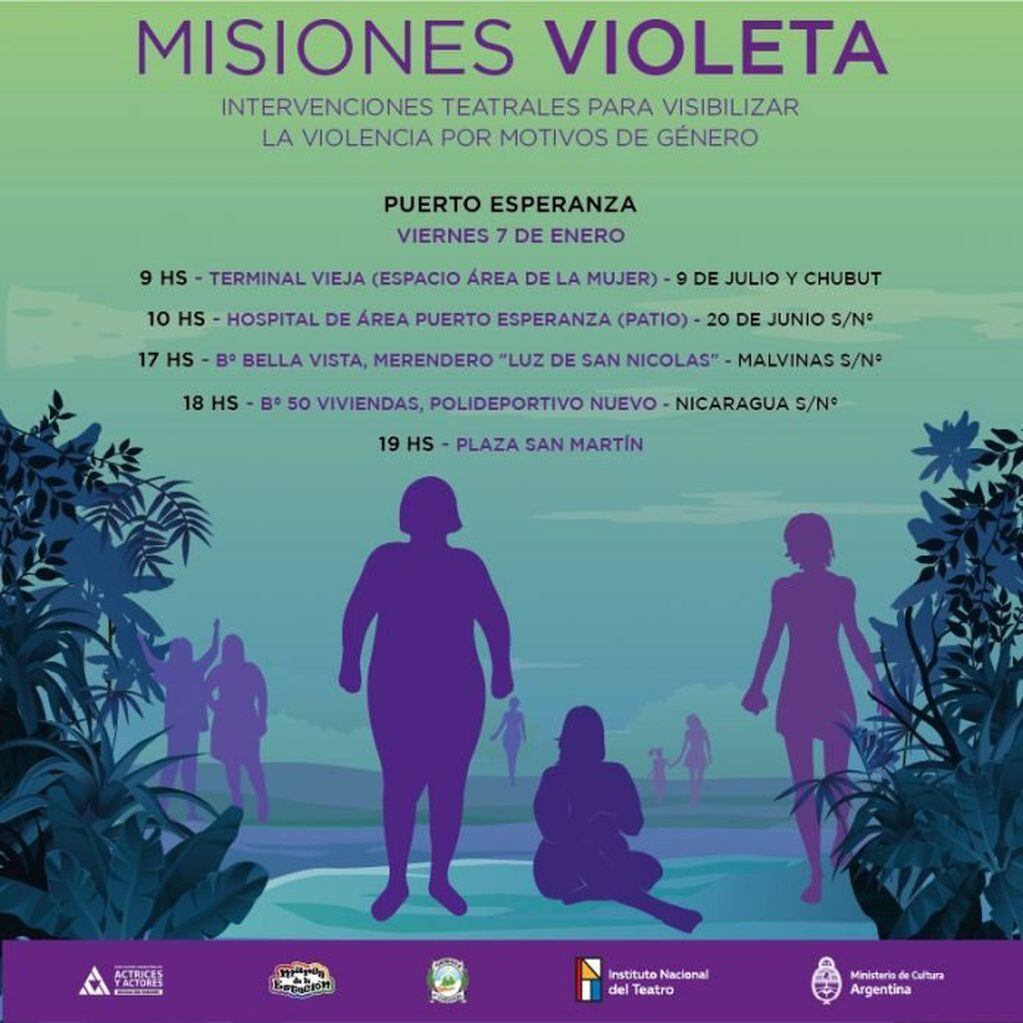 Puerto Esperanza tendrá cinco intervenciones por el “Misiones Violeta”.
