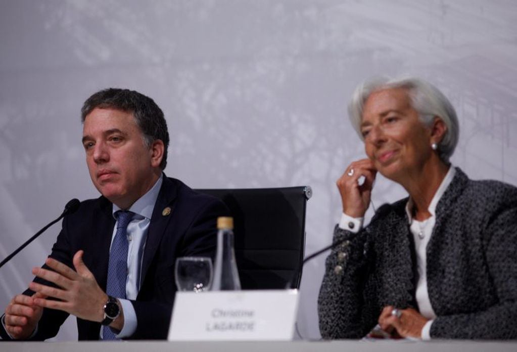 Christine Lagarde y Nicolas Dujovne hablaron en el marco del G20 (Foto: Martin Acosta/REUTERS)