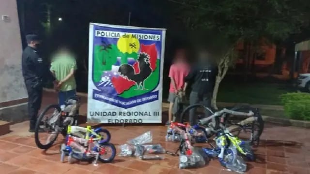 Detienen a dos jóvenes acusados de ser los autores del robo a la bicicletería en Eldorado
