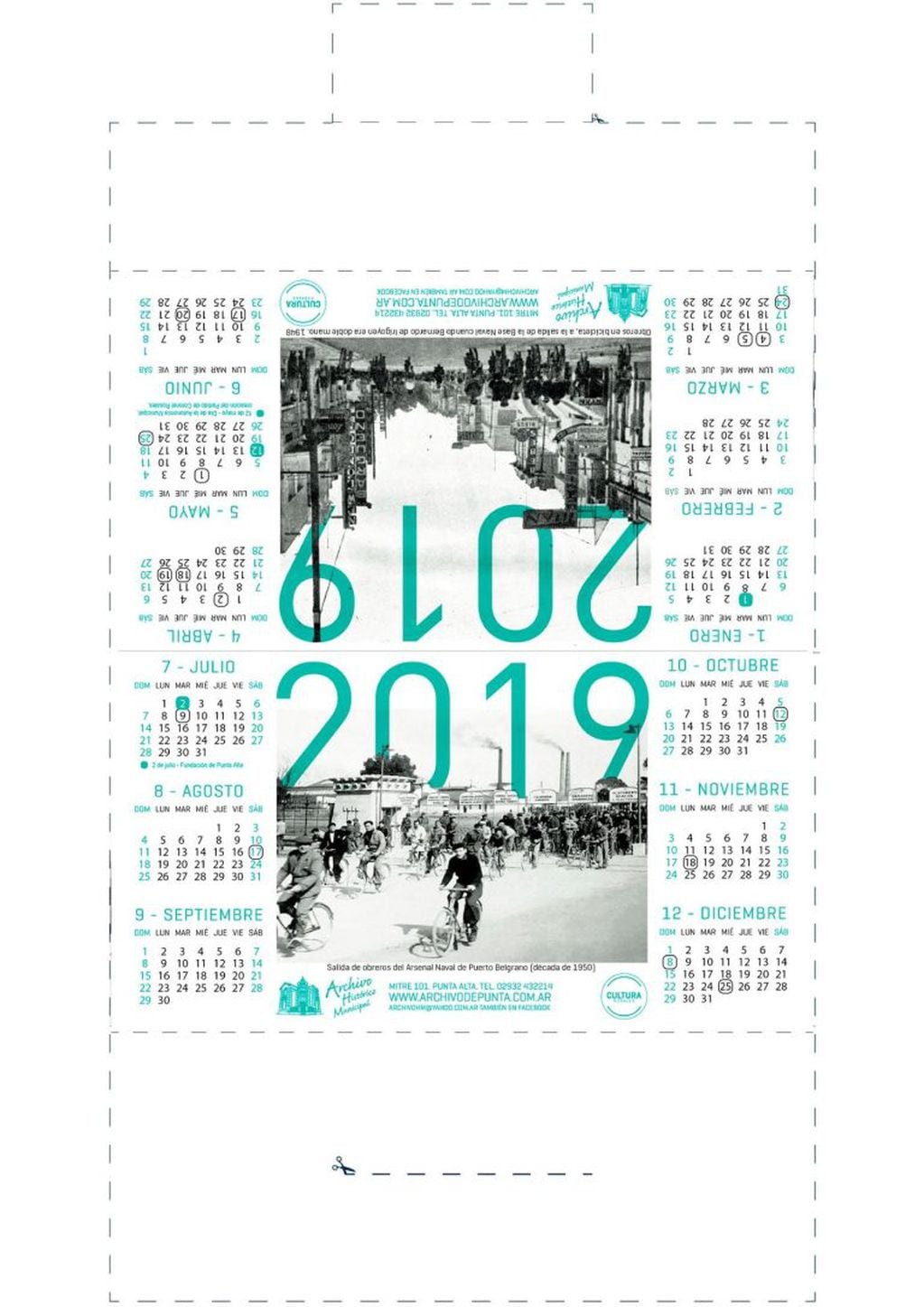 Para los que están lejos: compartimos el calendario 2019 en formato digital para que puedas descargarlo..