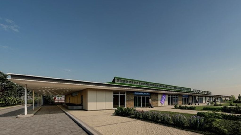Imagen del proyecto de mejora y ampliación del aeropuerto de San Rafael. 