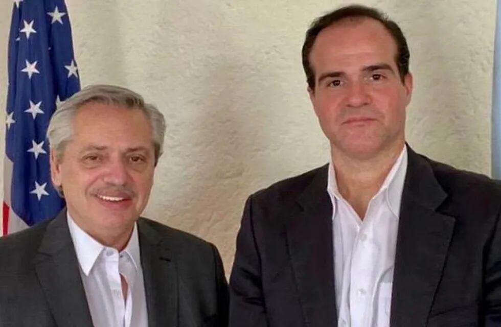 Alberto Fernández y Mauricio Claver-Carone. (Foto: Web)