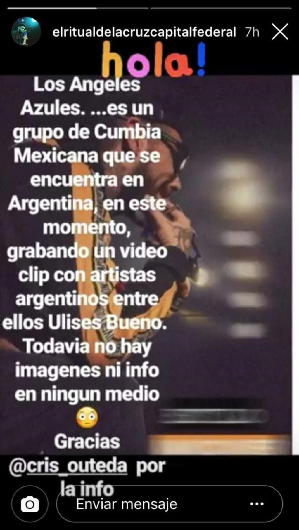 Ulises Bueno grabará para el nuevo trabajo del conjunto mejicano de cumbia, Los Ángeles Azules.