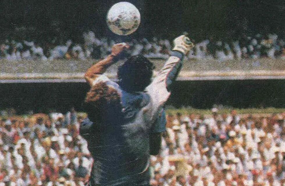 "La Mano de Diez", uno de los goles de Diego Maradona contra Inglaterra.