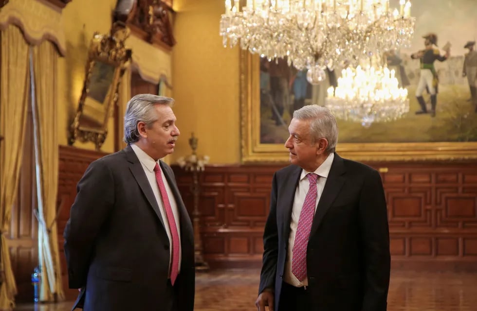 Alberto Fernández y Andrés Manuel López Obrador. (Reuters)