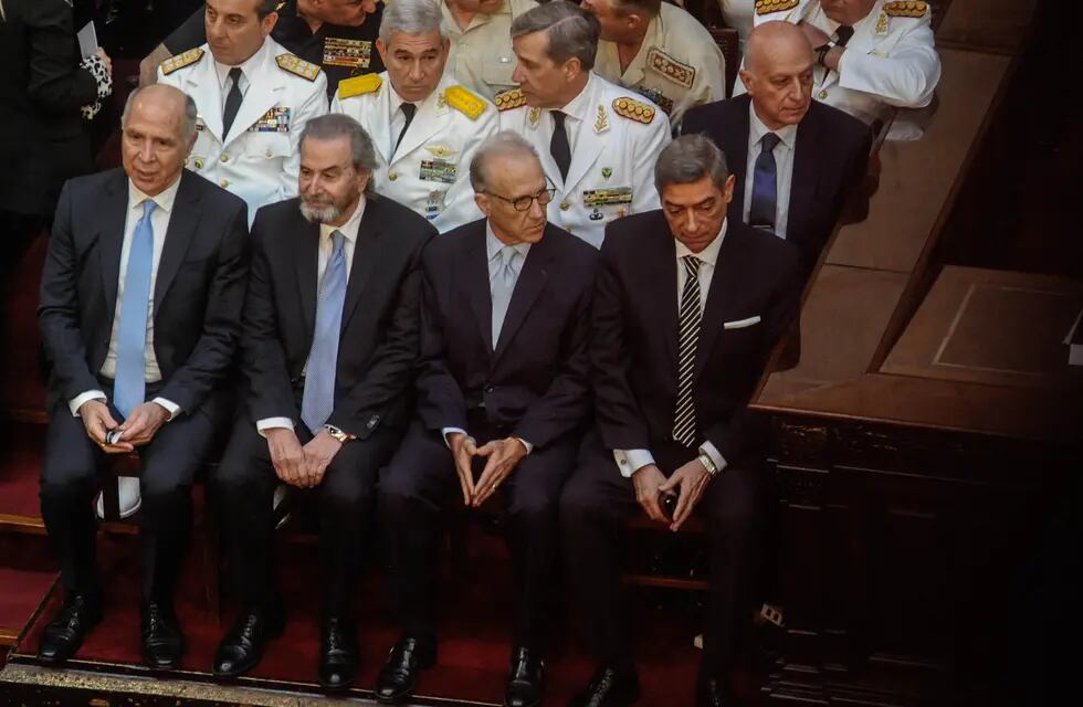 Los miembros de la Corte Suprema durante la asunción presidencial de Javier Milei (Archivo).