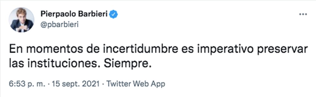 El apoyo que recibió Alberto Fernández por Twitter.