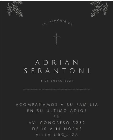Murió Adrián Serantoni