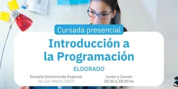 Inician inscripciones para curso de Introducción a la Programación en Eldorado