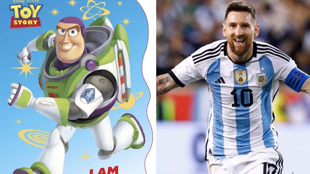 Buzz Lightyear y Lionel Messi.