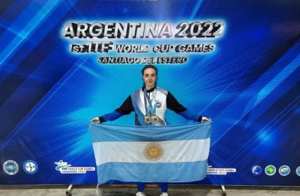 Josefina Mesa, la mendocina que es la nueva campeona del Mundo de Taekwondo.