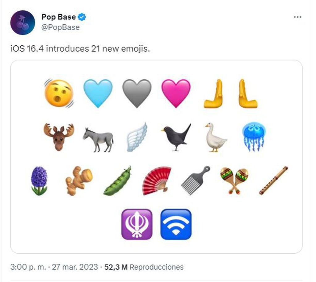 Nuevos emojis compartidos por los usuarios de iOS en las redes sociales