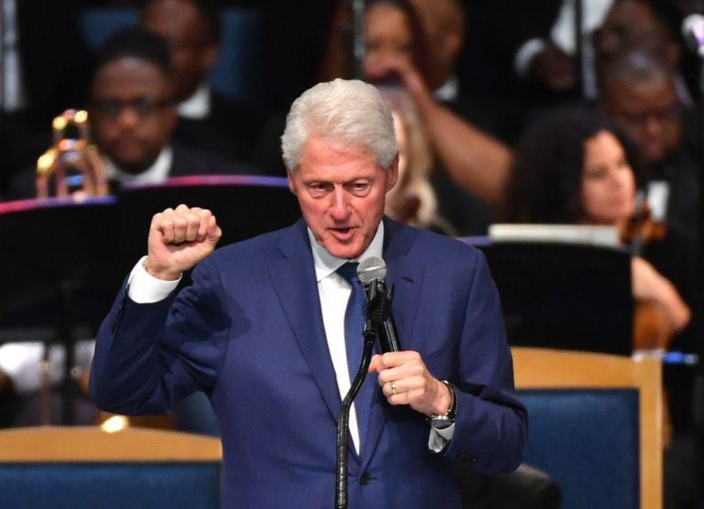 Bill Clinton. (Photo by Angela Weiss / AFP)